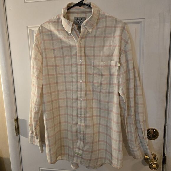 Cowboy Up Shirt Men's Size Large Multicolor Long Sleeve Button Up Plaid Western - Picture 4 of 5